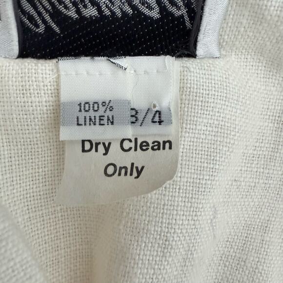 Vintage 1990s Gold Rope Trim Linen Novelty Jacket Embellished Maximalist Party - Picture 7 of 9